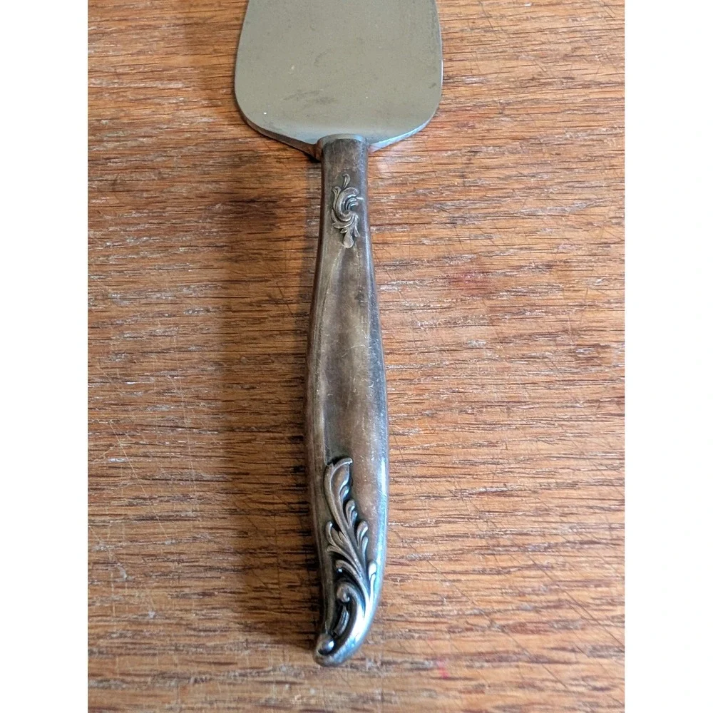 Vintage Ornate Scroll Handle Pie Cake Server Stainless Steel Blade 10 Inch
